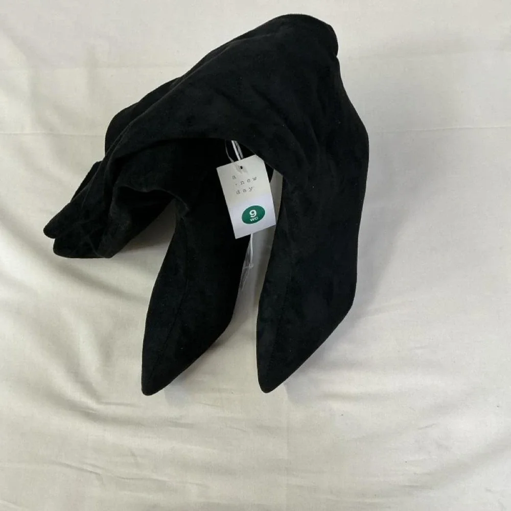 A New Day‎ Black Wide Calf Knee High Boots